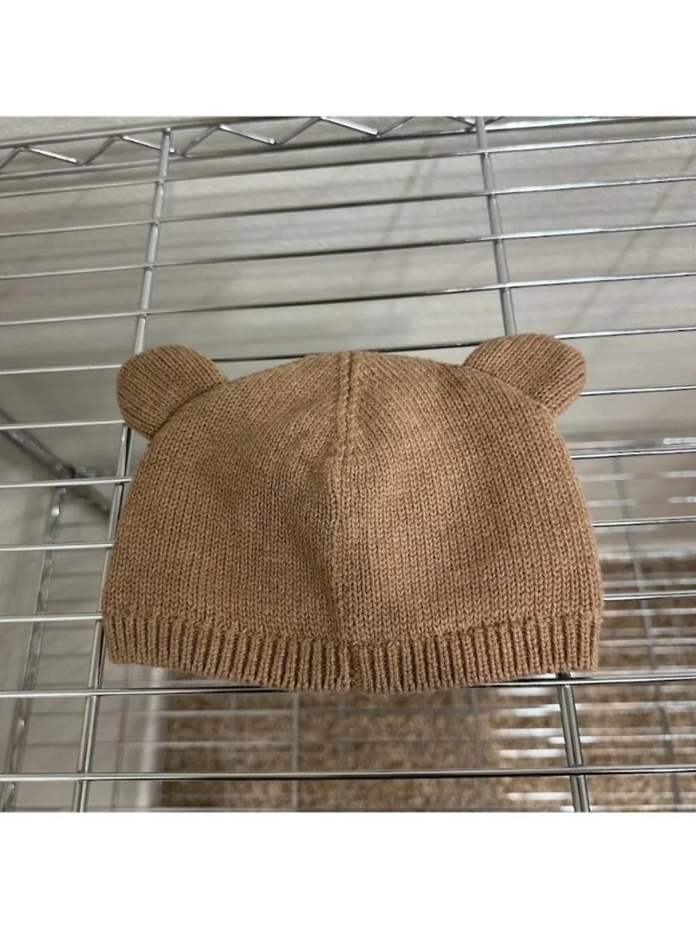 Ralph Lauren Bear Knit Lined Beanie Winter Hat Wool Blend Baby Size 3-9 Months
